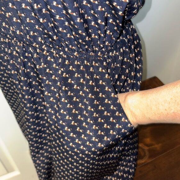 THML Navy Blue Midi Dress Size S - Picture 4 of 15